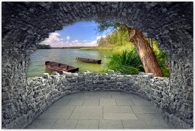 Poszterek 90x60 Tó Csónakok Tájkép