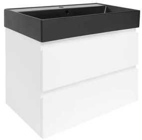 SAT B-Way Fürdőszobaszekrény mosdóval 79x50x45 cm fehér fényes BWAY280WU2BB