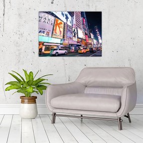 Kép - New York Theater District (üvegen) (70x50 cm)