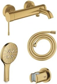 Grohe kád csaptelep zuhanyszettel együtt szálcsiszolt Cool Sunrise GBAL1