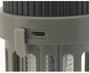LED Hordozható újratölthető lámpa rovarcsapdával LED/2W/1800mAh/3xAAA IPX4 zöld