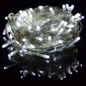 Karácsonyi LED-lánc készlet időzítővel 100 LED hideg fehér
