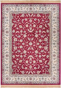 Hagyományos szőnyeg 160x230 nappaliba,klasszikus piros-krém minta