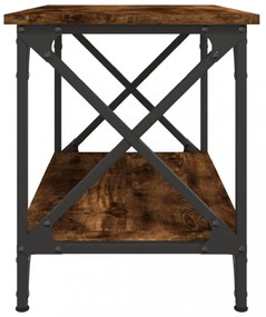 füstös tölgy színű szerelt fa kisasztal 55x38x45 cm