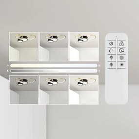 Állítható fényű ALIZEE LED mennyezeti lámpa 30W 230V 3000-6500K fekete/arany