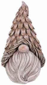 Kerti dekoráció törpefej, szürke, 24 x 21 x 43 cm