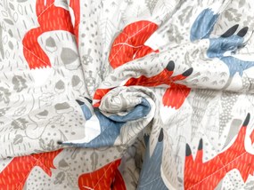 Ágytakaró FOXIVA szürke, 100% pamut Méret: 170 x 210 cm