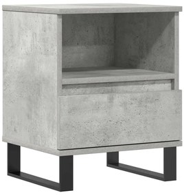 Betonszürke szerelt fa éjjeliszekrény 40x35x50 cm