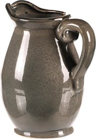 Kerámia váza kancsó formájú, közepes, szürke