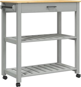 vidaXL MONZA tömör fenyőfa konyhai kocsi 84 x 40 x 88,5 cm