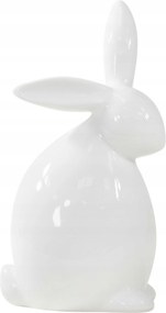 Nyuszi húsvéti figura dekoráció fehér kerámia 20 cm