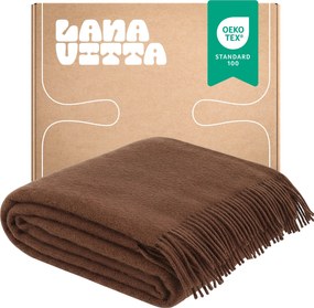 Gyapjú Takaró Meleg Gyapjú 100% Új-Zélandi Gyapjú Sötétbarna 140х200