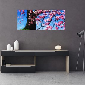 Kép festett cseresznyevirágok (120x50 cm)