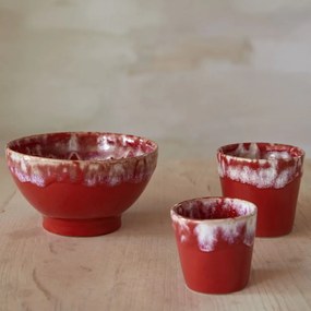 Piros agyagkerámia tál szett 4 db-os ø 15 cm Latte – Costa Nova