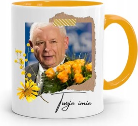 Sårga Bögre Jaroslaw Kaczynski Pis Elnök Ajåndéka fényképes nyomtatåssal