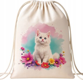 Pamut hátizsák Cica Kisállat Gyerekeknek Aranyos