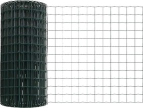 vidaXL Kerítés oszlopokkal Zöld 0,8 x 10 m Acél