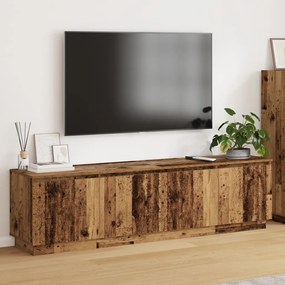 TV Szekrény LED Régi Fa 180x38x49 cm Szerelt Fa