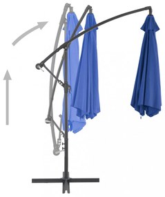 kék konzolos napernyő alumíniumrúddal 300 cm