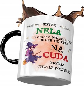 Fekete Bögre Neli Feleség Barátnő Ajándék Nyomtatott Fotóval