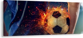 Kép - Futball-labda a tűzben (120x50 cm)