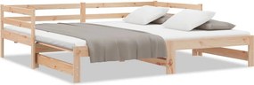 vidaXL kihúzható nappali ágy matrac nélkül 90x190 cm