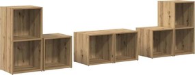 vidaXL TV szekrény garnitúra 6 pcs Artisan tölgy Faanyag