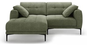 Zöld sarokkanapé (bal oldali-heverő résszel) Bemy – Micadoni