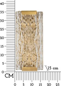 Aranyszínű üveg fali lámpa Oblin – Mauro Ferretti