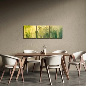 Kép - Részlet a tavaszi ködös természetből (órával) (90x30 cm)