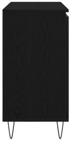 Oldalszekrény Fekete Tölgy 101,5x35x70 cm Műgyanta