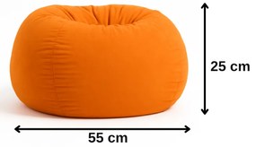 EMI gömb formájú narancssárga velúr babzsákfotel