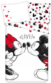 Disney Minnie és Mickey ágyneműhuzat love szív 140x200cm 70x90cm