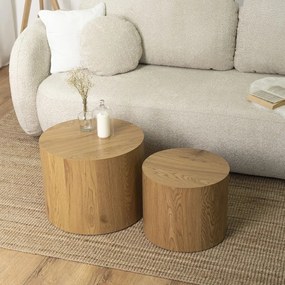 Dohányzóasztal szett Tölgy színben. LEILA