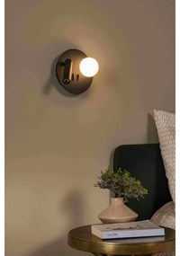 Lucide 77286/02/30 - LED Fali lámpa MATIZ 2xLED/3,5W/230V USB fekete