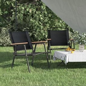 vidaXL 2 db fekete oxford szövet camping szék 54 x 55 x 78 cm