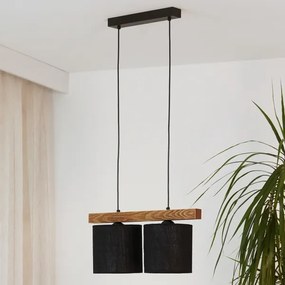 Brilagi - Csillár zsinóron FOREST 2xE27/15W/230V fenyő/fekete