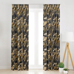 Velvet Függöny Szalagon Sárga Levelek 145x250