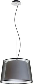 RENDL ESPLANADE függőlámpa átlátszó fekete/fehér króm 230V LED E27 15W