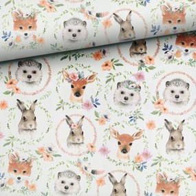 Függöny anyaga Állatok koszorúkban