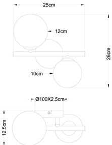 Globo 56140-2W - LED Felületre szerelhető csillár RIHA 2xG9/3W/230V króm