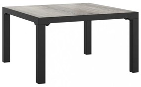 9 részes fekete-szürke polyrattan kerti ülőgarnitúral