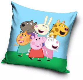 Peppa malac Friends párnahuzat 40x40 cm Velúr