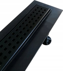 Lineáris zuhanyfolyóka 60 cm Abs alacsony beépítés M06B Fekete