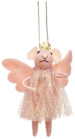 Textil kézzel készített karácsonyfadísz 13 cm Pink Princess Fairy Mouse – Sass &amp; Belle