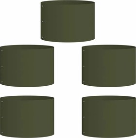 vidaXL Ültető gyűrű 5 pcs Olajzöld 30 x 30 x 20 cm