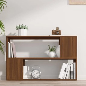 füstös tölgy színű szerelt fa könyvszekrény 100x24x63 cm