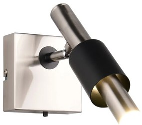 Fekete-ezüstszínű LED spotlámpa 20,5x10 cm Ikaris – Trio Select