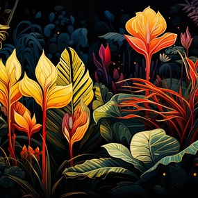 Poszter 80x80cm Trópusi szimfónia