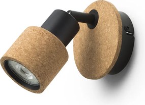 RENDL ASTRA nástěnná korek/černá 230V LED GU10 4.5W